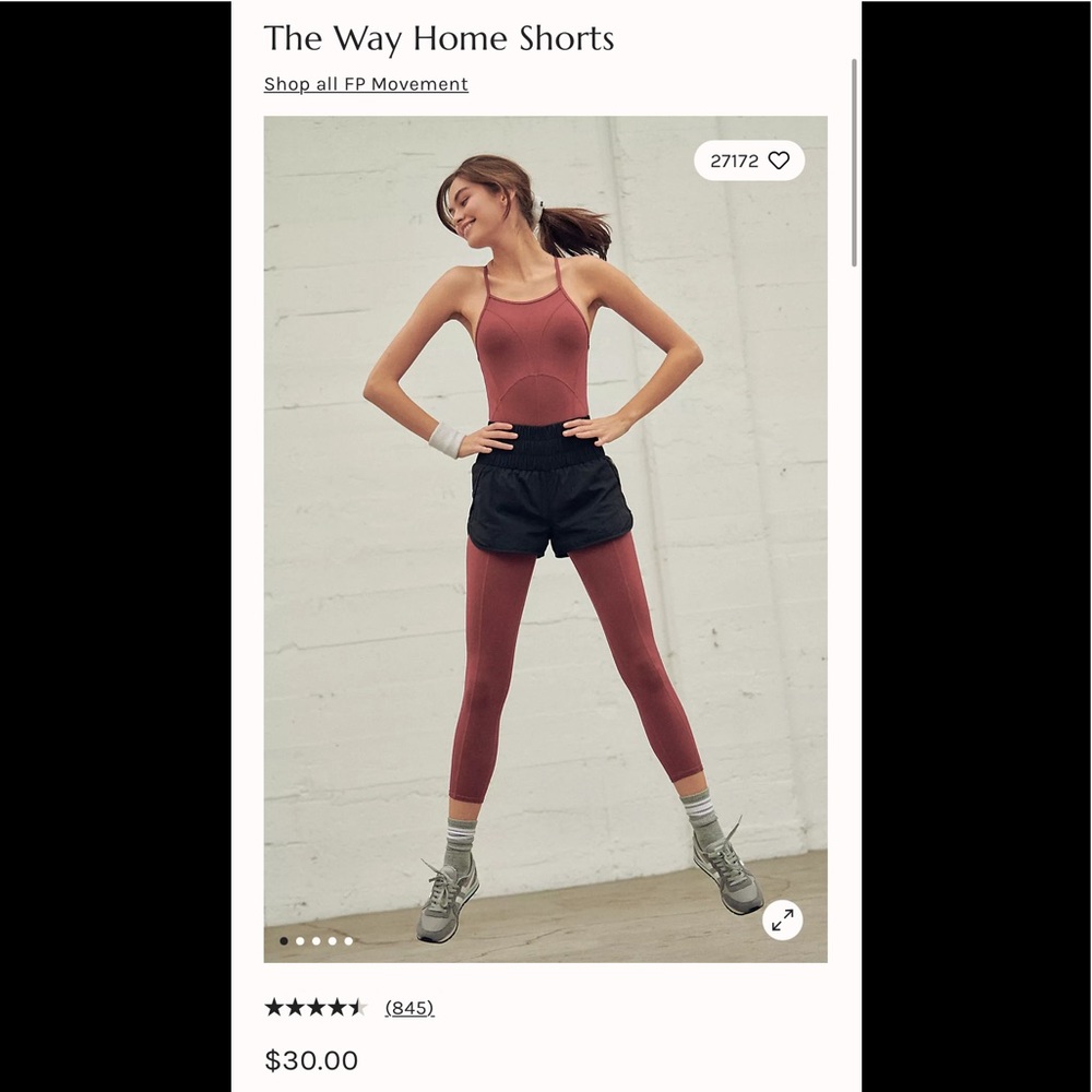Fp Movement Black The Way Home Shorts